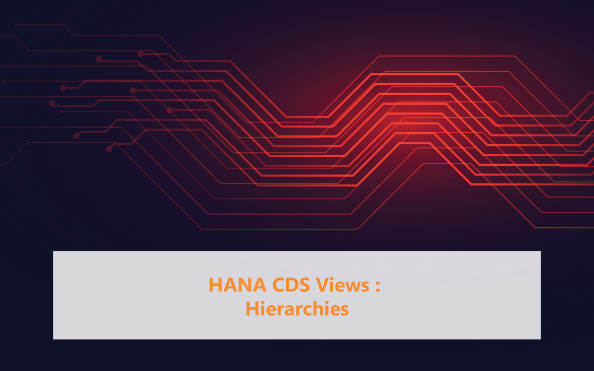 Hana CDS Views Hierarchies