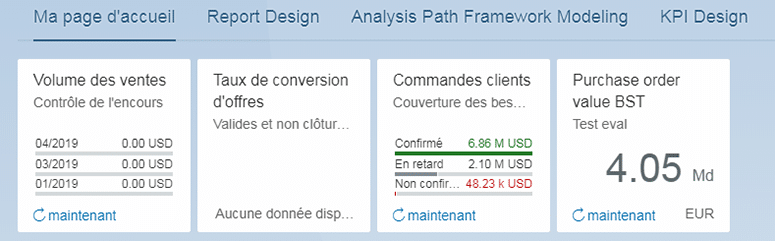 Tuile Fiori des Embedded Analytics