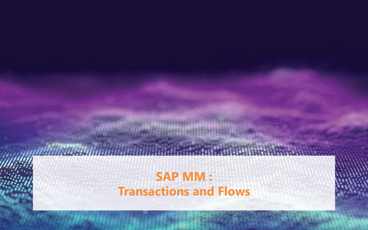 SAP MM Transactions and Flows