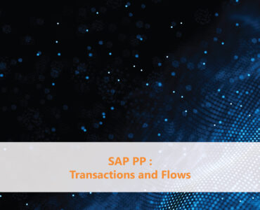 SAP PP Transactions and Flows