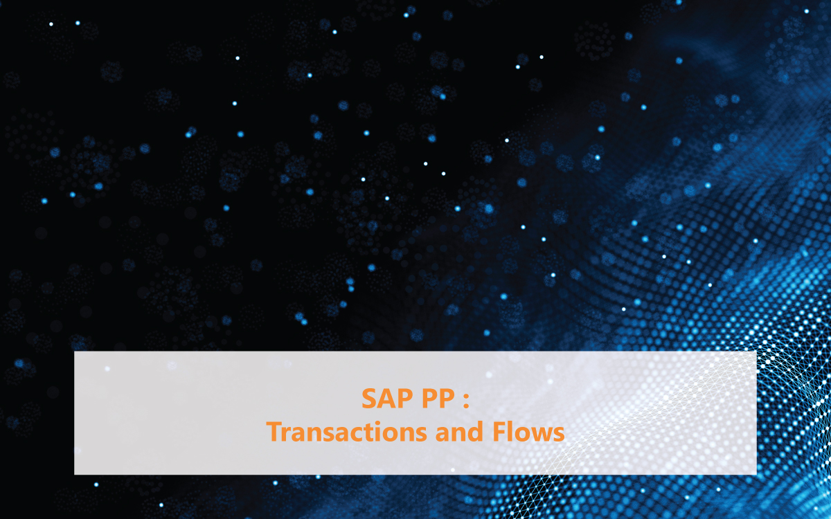 SAP PP Transactions and Flows