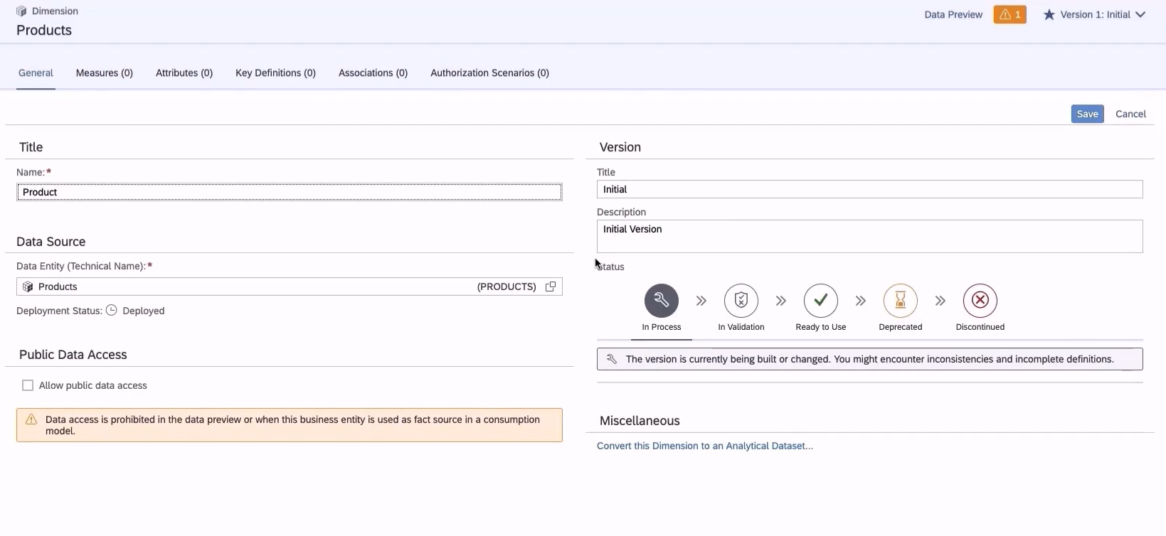 Business Layer Data