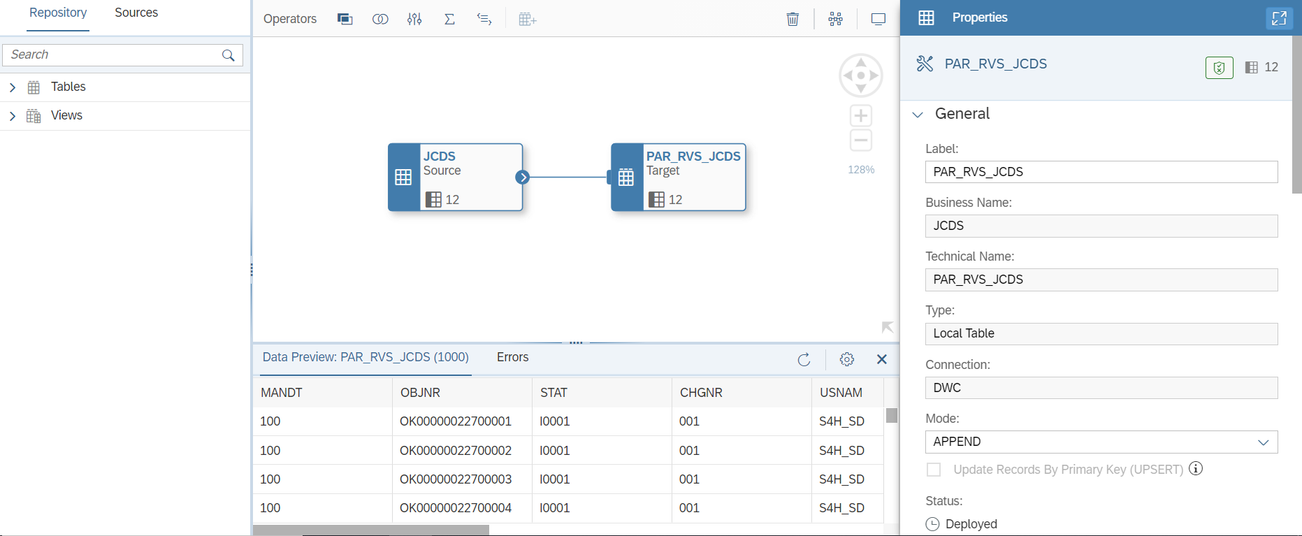 Data builder flow graph