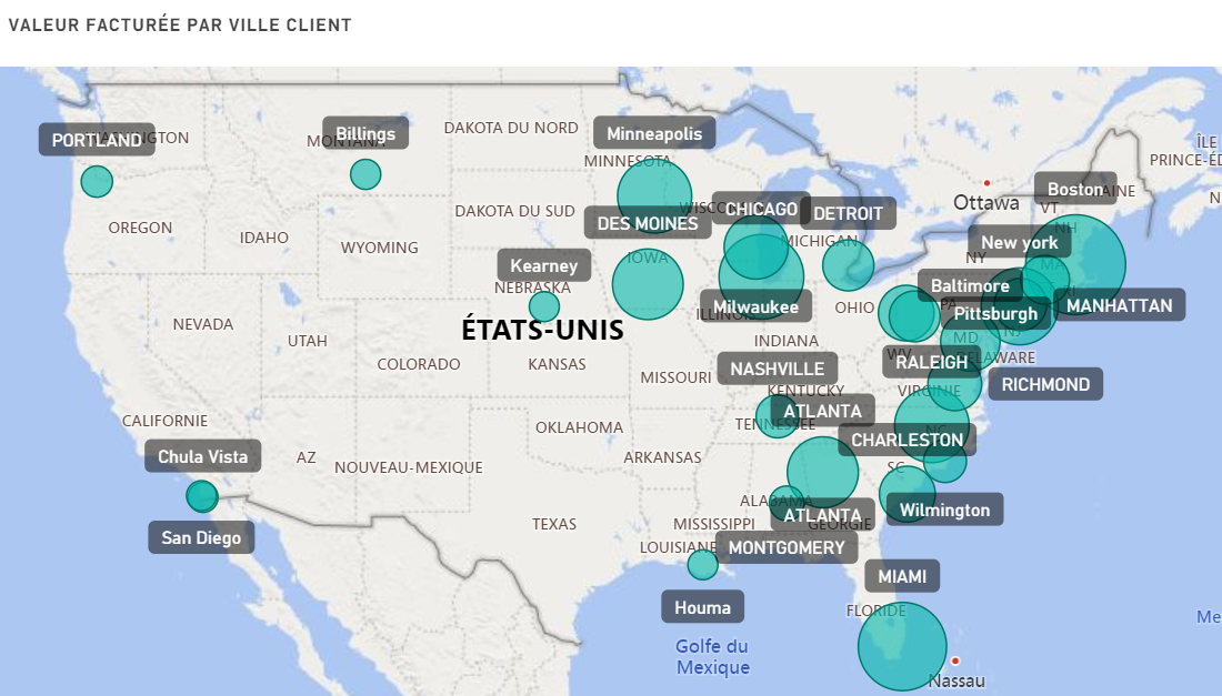 Visuel carte SAP HANA Datamarts