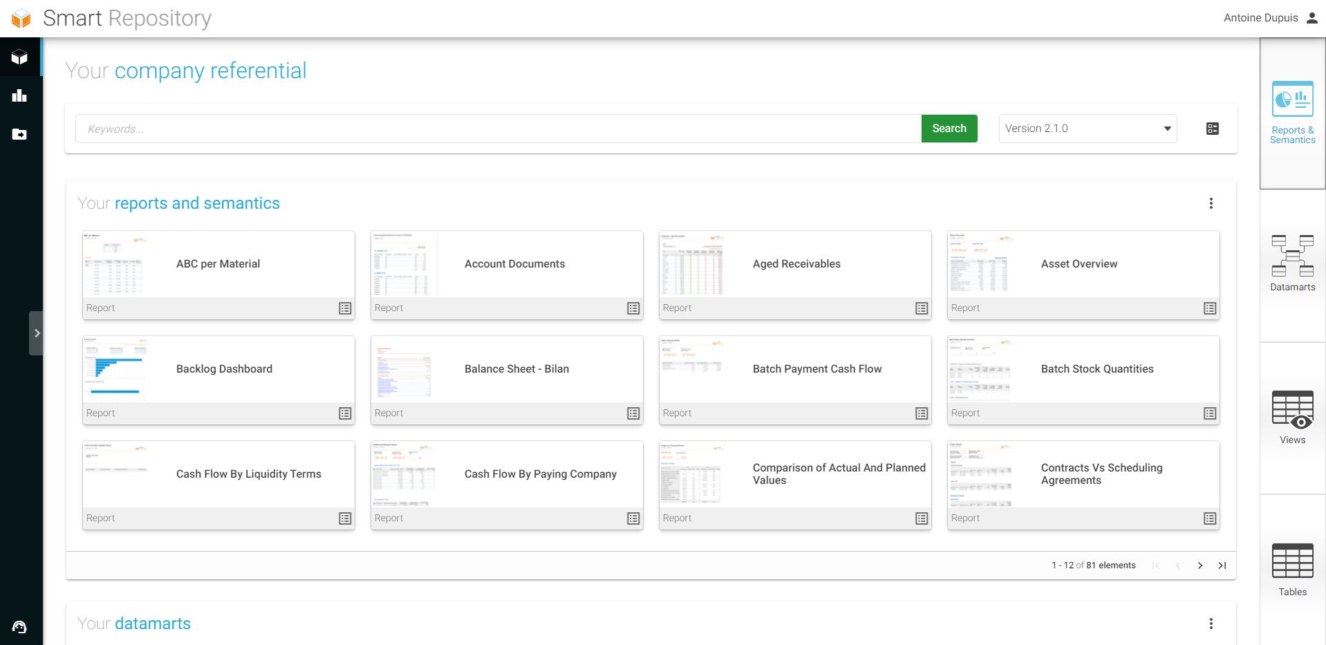 BI Smart Repository Interface