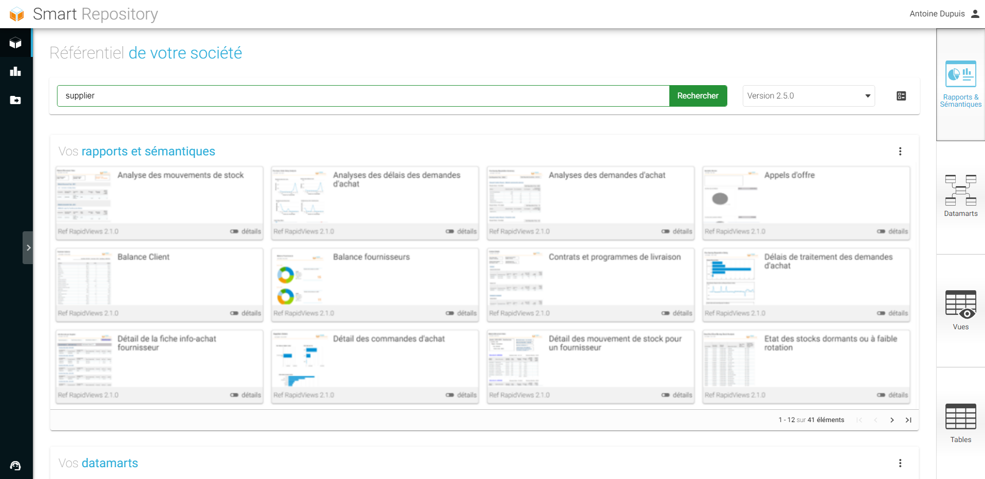 Interface BI Smart Repository