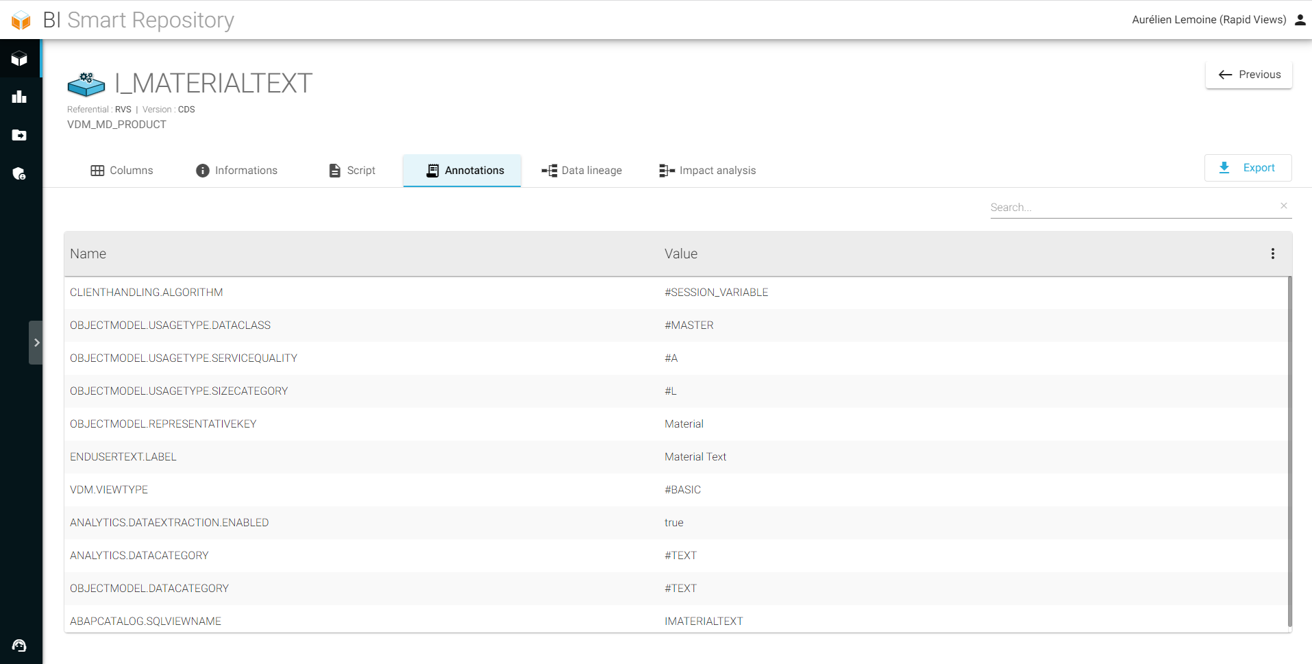 CDS Onglets Annotations