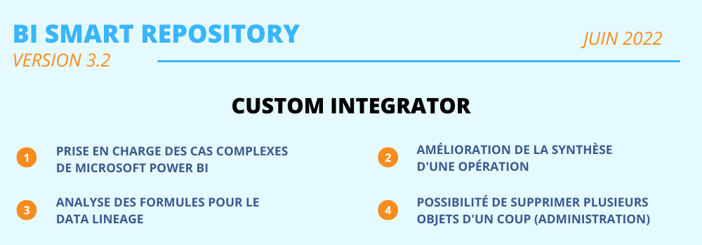 Résumé nouveautés Custom Integrator