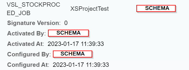 XS Job Scheduler Schema