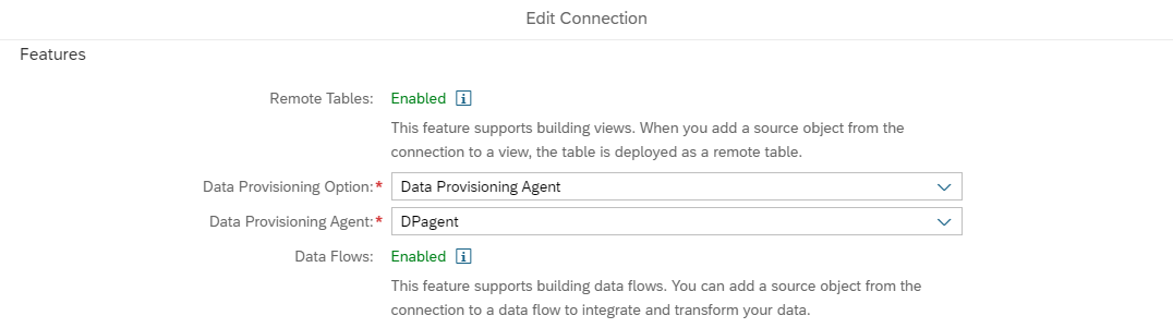 Features Data Flow - SAP DWC