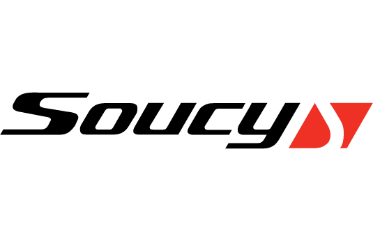 The Soucy logo highlights innovation and sustainability in the rubber and plastic components industry, with a design that symbolizes durability and technological progress.