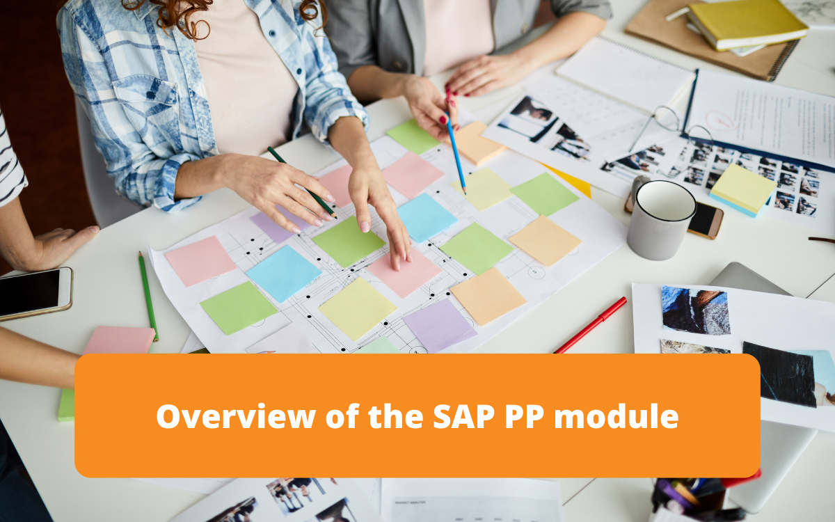 Presentation of the SAP PP (Production Planning) module, covering essential features for managing production processes, planning, and optimizing resources.