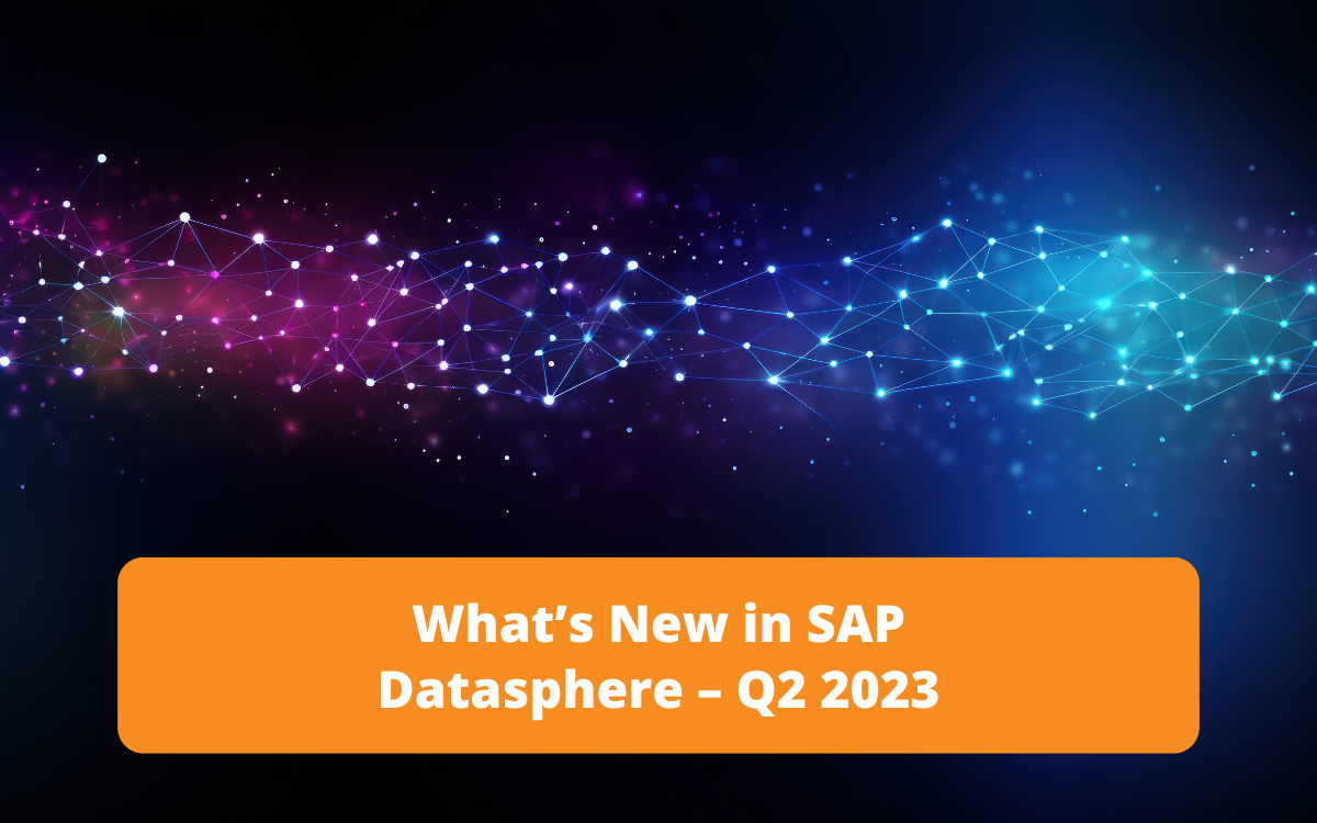 Presentation of SAP Datasphere new features for Q2 2023, highlighting the new functionalities and improvements made to the platform.