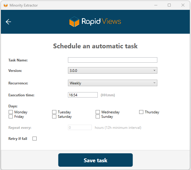 Paramétrez précisément vos jours et heures d'exécution pour des audits BI toujours à jour.